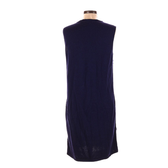 Lauren Ralph Lauren Women's Navy Knit Back Patten Front Sz L Shift Elegant Dress - Picture 5 of 9